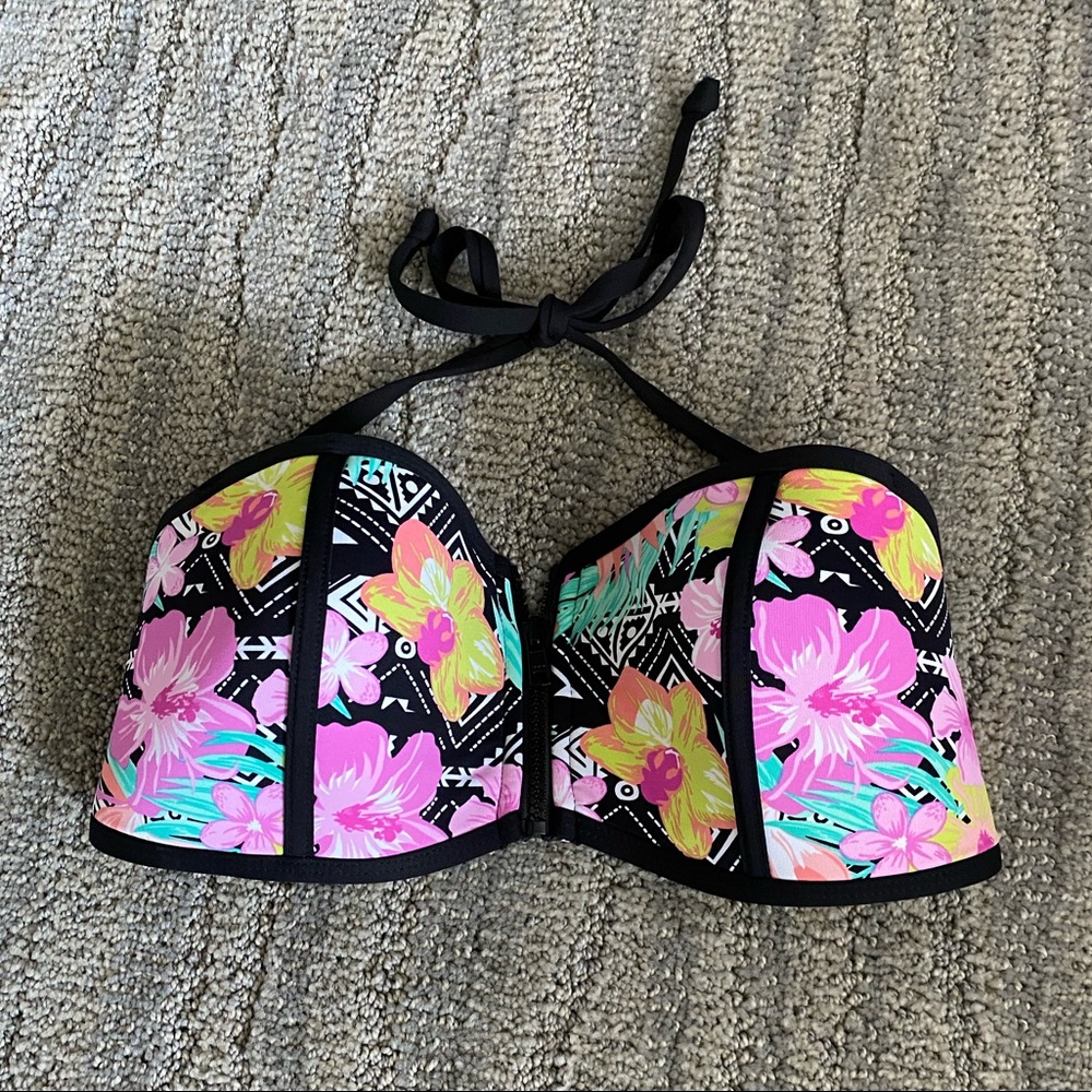 Bandeau swim top.
